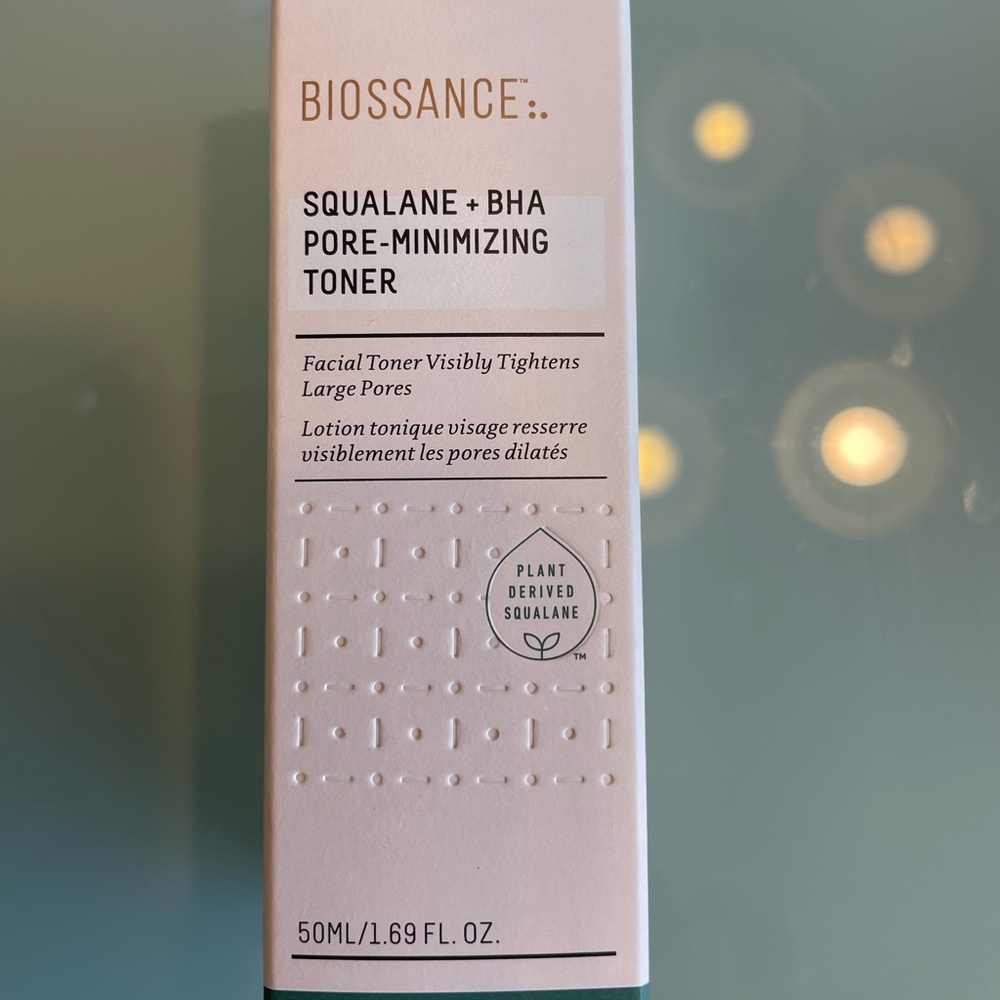 Biossance squalane +BHA pore minimizing toner. New in box travel size 1.69oz
